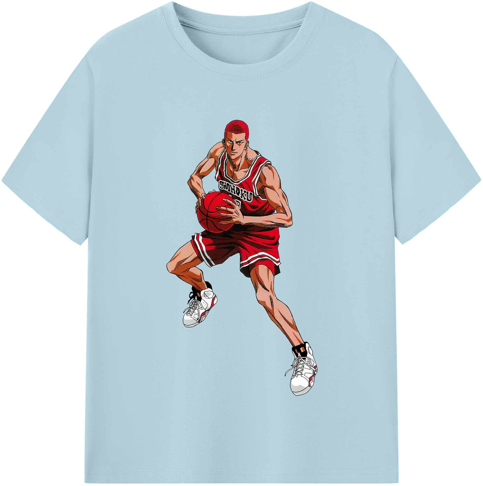 SLAM DUNK／スラムダンク 綿100％半袖Tシャツ（フロントプリント）
